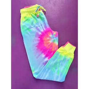Neon Rainbow Tie-Dye Joggers
