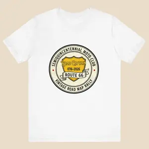 Lady's Semiquincentennial Motor Club Casual Short-Sleeve T-Shirt, Bella and Canvas 3001, Streetwear Women's Top with Quality Fabric