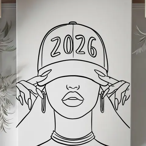 DTF Transfer Outline Press & Paint for DIY Wall Art New Year 2026 Sip and Paint Party Ladies Night Craft Night Kids Activities