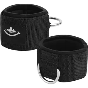 Ankle Wrist Cuffs Neoprene Padded Straps D-Ring Glute Kickback for  Machines  Exercise Adjustable Fitness