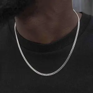 GLD Micro Cuban Chain 3mm | 14k White Gold 16-28" Inch Lengths Lifetime Guarantee Perfect VDAY Gift