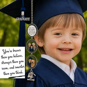 Personalized Graduation Tassel Photo Charm for Cap, Special Kid Custom Memorial Graduation Tassel Charm, Senior 2026 Keepsake Gift, Family Photo Graduation Cap Pendant