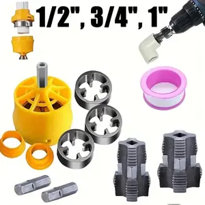 4 Points 6 Points PPR Water Pipe Threading Tool, PVC Plastic Pipe Threading Tool, Manual Threading Tool, Multifunctional Hand Tool for Home Use, DIY