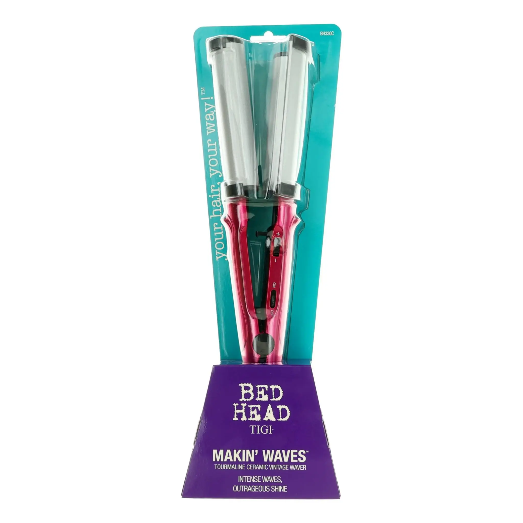 Bed Head Makin' Waves Ceramic Vintage Waver Curl Maker - Hair Iron with Storage, Suitable for All Hair Types, Beach Wave Styling Tool, Frizz Control