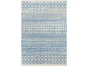 Livabliss Rugs ELZ2368-31157 3 ft. 11 in. x 5 ft. 7 in. Elaziz Rectangular Medium Pile Area Rug, Blue & Gray