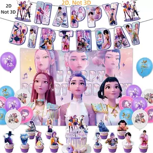 Anime Witch Girl Group Theme Birthday decoration,  Party Decorations Flag, Background, Banner Balloon Hanging Card Set Ornaments Themed cake decoration, Beautiful Birthday Gifts Party Supplies