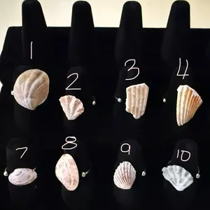 Siesta Key Shell Adjustable Rings - Unique Shell Design for Stylish Wear - Available in Multiple Sizes 1-10