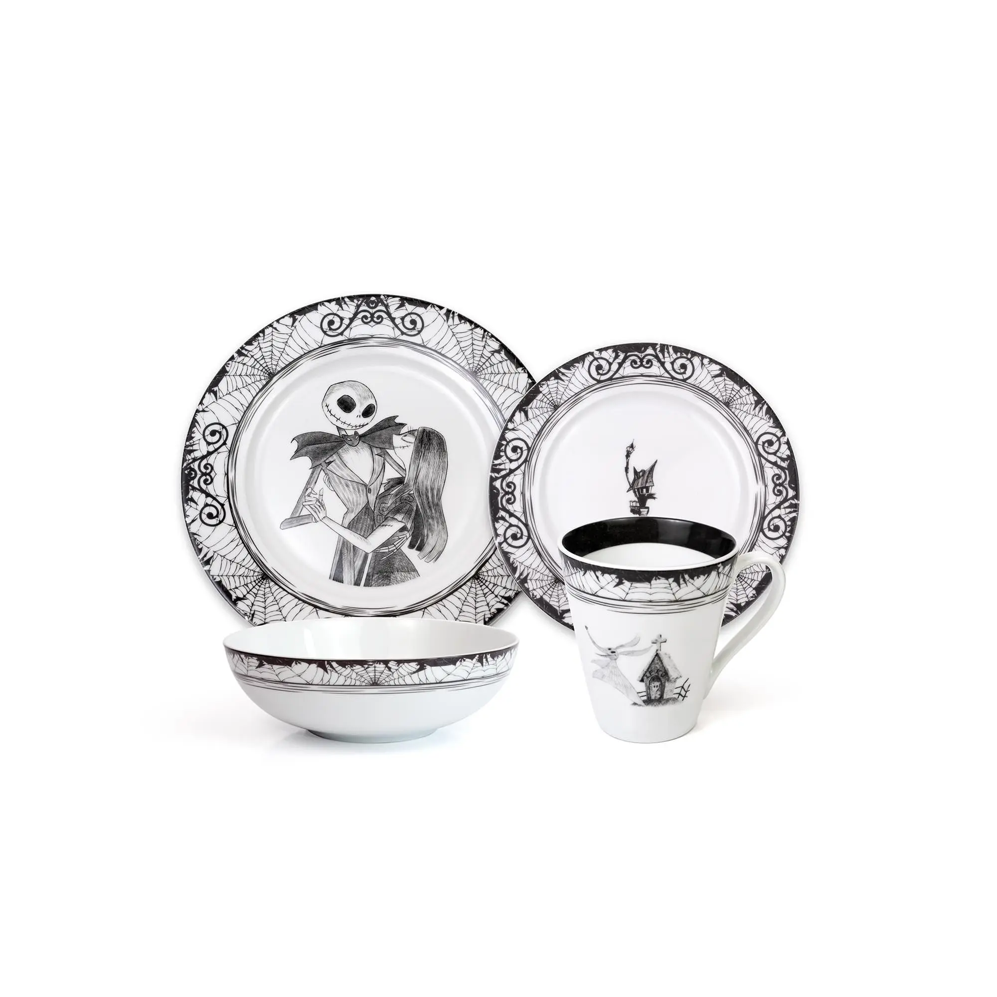 The Nightmare Before Christmas 16-Piece Ceramic Dinnerware Set