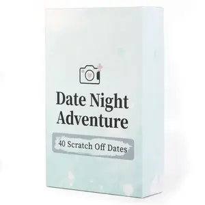 40 Fun Date Night Scratch Off Card Game Ideas, Couples Gifts for Wedding Anniversaries, Bridal Shower, Engagement, Romantic Valentines Day Gifts for Him, Her, Men, Boyfriend, Girlfriend, Husband
