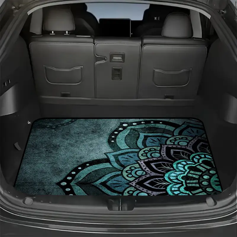 Universal durable car trunk mat printed all weather trunk liner sturdy and durable comfortable and beautiful a stylish car interior accessory suitable for most car models Truck Floor Mats