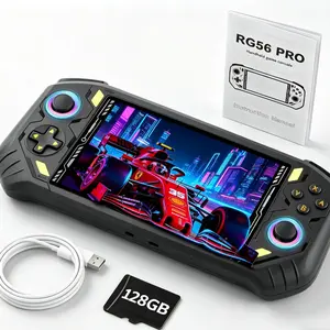 RG56PRO Retro Handheld Game Console - 5.5 Inch IPS Screen,Wide variety and large quantities  Classic 3D Games,5000mAh Battery, Open Linux System,Portable Console with 128G TF Card - Birthday Gift for Boyfriend