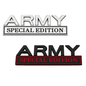Independence Day 4th of July Gift Army Special Edition Emblem, 3D Letters Metal Strong Adhesive Car Badge Style Decal, Vehicle Truck Decorative Sticker Replacement, Universal Automotive Accessories