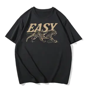 BlushHeart USA Store Vintage Style Loose Tiger Pattern T-shirt Unisex Oversized Bohemian Aesthetic Soft Pullover Top for Mom Dad Valentine's Day Hoodie  Womenswear women's t shirts