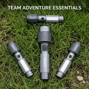 ABIBlY 4Pack LED Flashlight Set | 3 Mini 1 Large | USB C Rechargeable Zoomable Waterproof | Camping Emergency Daily Use 2200mAh 5 Modes