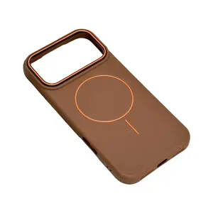 Matte Leather-Textured Magnetic Case for iPhone - Strong magnets, sweat- and slip-resistant leather texture, TPU soft frame + PC lens scratch drop protection Compatible with 17/16/15/14 Pro Max tiktokshopspringglowup tiktoksho Tough Artistic Cat Phone
