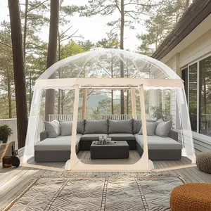 VEVOR Upgraded Pop up Bubble Dome for 8-10 People - Simple Assembly - 12x12ft Clear Tent Shelter, Weatherproof for Soccer, Football, Softball, Events, and Parades