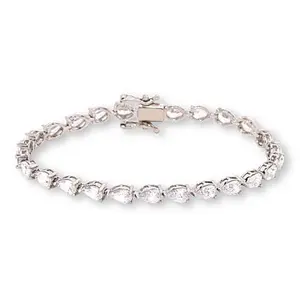 Radiance by Absolute™ Pear Cut Magic Magnet Clasp Line Bracelet