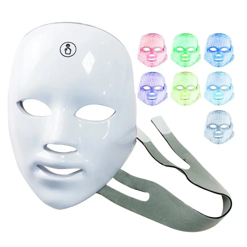 Beauty Mask 7-Color LED Light, Photon Light Facial Skin Therapy, Tightening Skin, New Product, 400mah Lithium Button Cell Battery