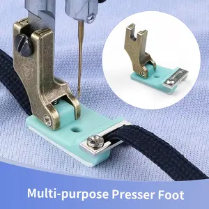 New Edge Binding Fold Multifunctional Press Foot, Adjustable Line Position, Embroidery Ribbon, Sewing Accessory, Sewing Supplies Crafts