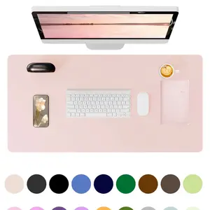 Leather Mouse Pad Desk Mat, Waterproof Non-Slip Full Coverage, Multiple Sizes and Colors Available, Durable Vulcanized Rubber Material