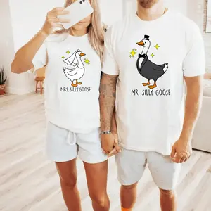 Silly Goose Club Matching Shirts – Funny Couple Tees for Bride & Groom, Perfect Wedding or Engagement Gift