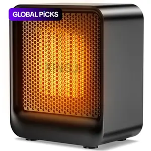 Ceramic Space Heater, Portable Desk Heating Solution, With Overheat and Tip-Over Protection, 500W Small Heater, Warming Heater, 4.76"L x 2.91"W x 5.74"H #GLOBAL PICKS