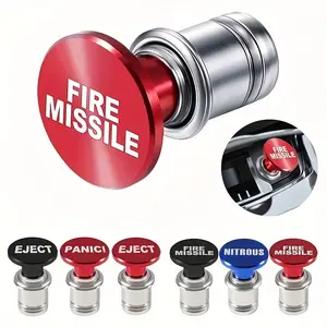 Eject Fire Missiles Button Car Cigarette Lighter, 12V Replacement, Car Interior Decoration for Most Vehicles car  charms