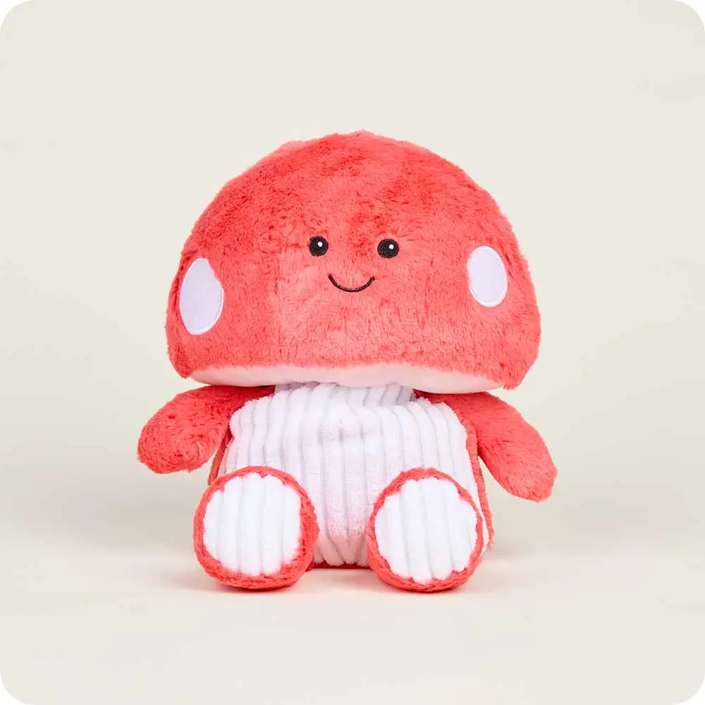 Warmies Red Mushroom Warmies - Soft Plush Toy Scented with French Lavender - Microwaveable & Weighted for Comfort - Ideal Gift for All Ages