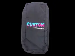 CUSTOM Brand Baseball Batting Gloves Long Cuff Baby Blue & White