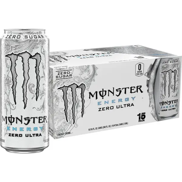 Energy Zero Ultra, Sugar Free Energy Drink, 16 Ounce | Pack of 15 campingessentials