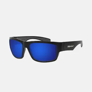 Bomber Eyewear Tiger Bomb | Men's Safety Sunglasses Wraparound Full Frame Unisex ANSI Z87+ Floating UV Protection Polarized & Standard Lens Job Site Outdoor Work Medium Fit Oval Round Face
