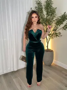 Velvet Dream Green Jumpsuit