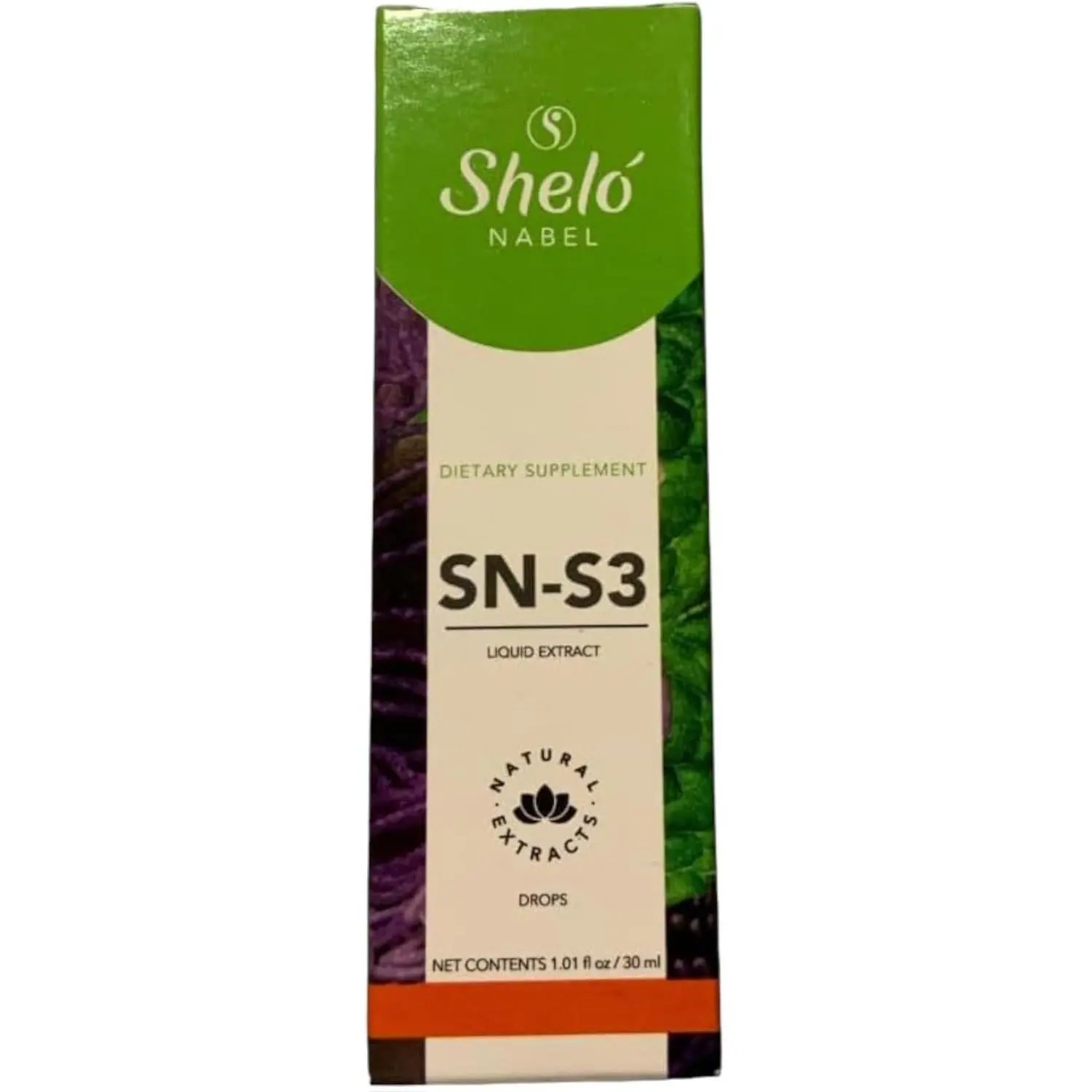 Shelo Nabel SN-S3 Natural Liquid Extract Drops, 1.01 fl oz  Supplement Dietary Edible Fitness Healthcare