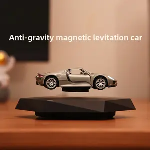 Black Magnetic Suspension Levitating RC Car Model - Anti-Gravity Home Decor Statue, Remote-Controlled Tech Gift for Boyfriend, Collectible for Mid-Autumn or Valentine's Day