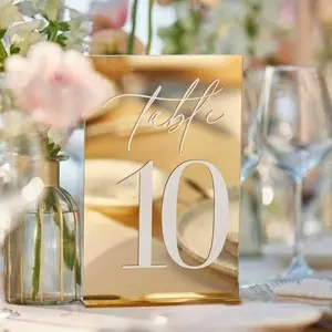 10 Pcs Acrylic Square Seat Name Tags, Elegant Wedding Party Table Signs, Birthday Celebration Event Labels, Acrylic Plaque Sign