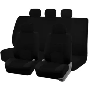 Car Seat Covers Set for Five Seats, Universal Breathable Automotive Seat Protective Covers, Car Interior Accessories for Decoration, Car Accessories, Black, Car Seat Protector, Auto Seat Protectors