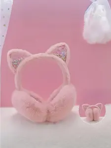 New winter warm earmuffs thick plush retractable cat ear earmuffs earmuffs for women Ear Protectors