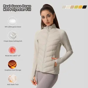 Graphene Puffer Jacket Goose Down Coat Winter Outerwear – Lightweight Warm 90% White Goose Down, Anti-Static, Breathable & Versatile