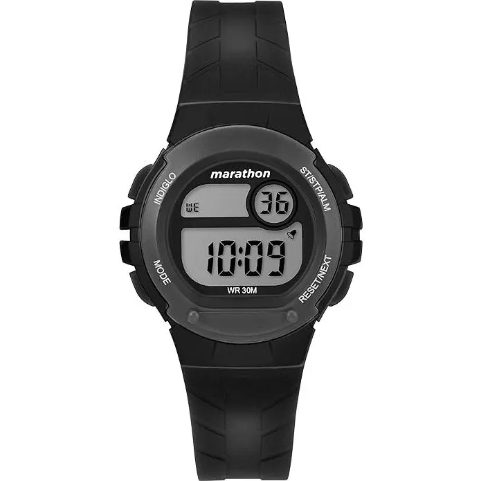 TIMEX Women's Resin Quartz Digital Mid-Size Fashion Watch TW5M32500-1 with Sleek, Lightweight Strap