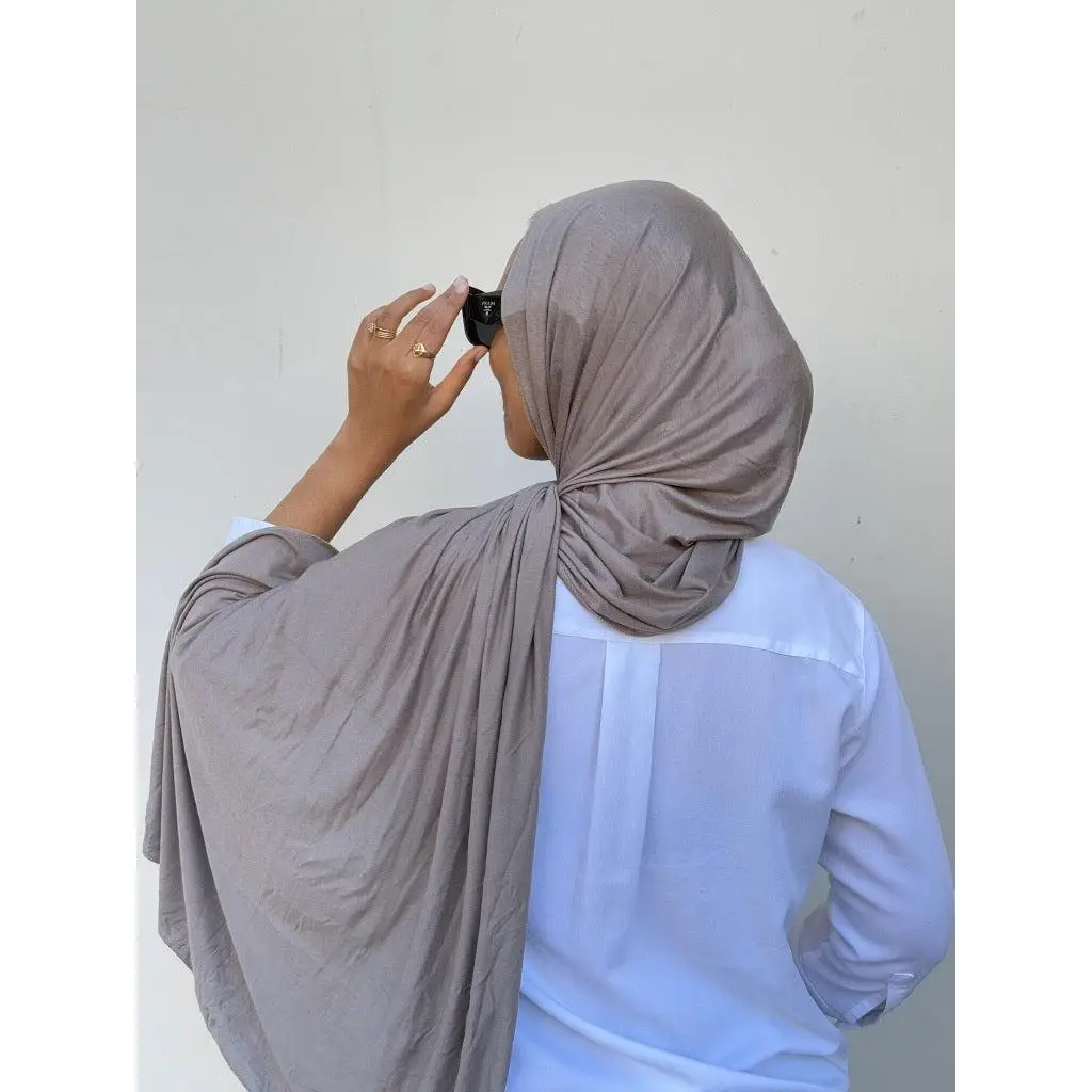 Luxury Jersey Hijab - Steel Gray