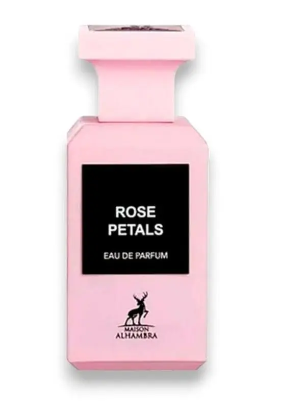 Maison Alhambra Rose Petals 2.7oz EDP Unisex Fragrance - Aromatic Scent, Floral Woody Daily Wear EDP Body Perfume, Single Item