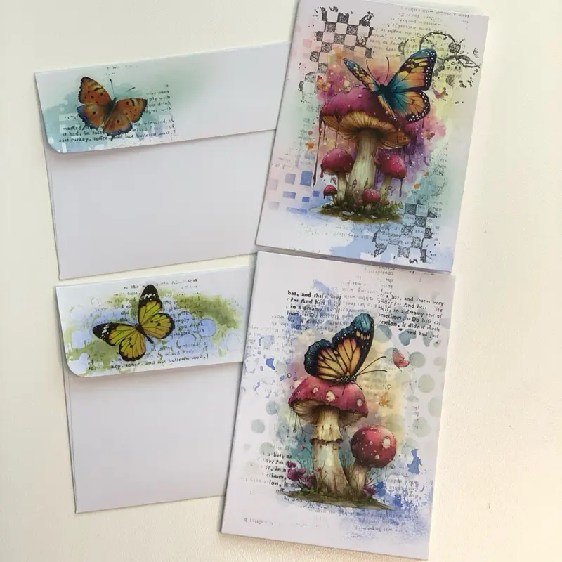 Handmade mini greeting cards