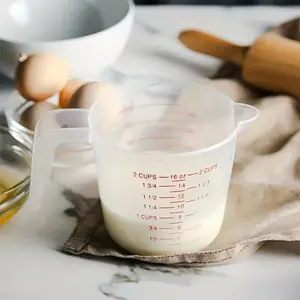 3-Piece Nesting Measuring Cup Set, Includes 1 Cup (8.45 Oz), 2 Cups (16.91 Oz), 3 Cups (33.81 Oz) for Kitchen, Cooking & Baking