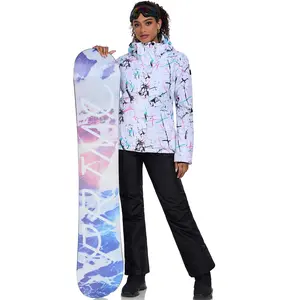 YEEFINE Women's Ski Jackets and Pants Set Windproof Waterproof Insulated Snowsuit Winter Warm Snowboarding Snow Coat