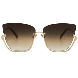 Vixen - Oversized Metal Cateye Sunglasses