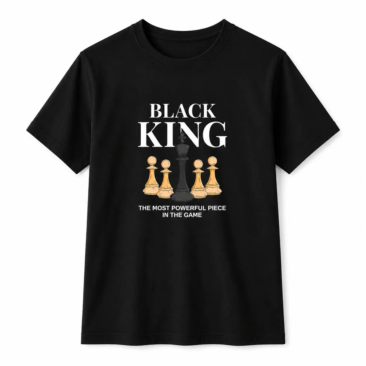 Chess King Graphic T-Shirt, Bold Strategy Game Tee, Unisex Cotton Streetwear Shirt