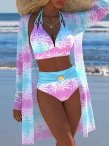 New Arrival Women's Swimwear Bikini, Beachwear Swimsuit, Beach Outfits For Women Smock Summer Beach Festival Vacation Travel Three Piece Set