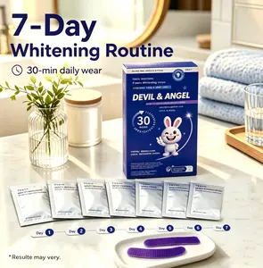 Purple Teeth Whitening Strips - 7/28 Whitening Sessions - Non Sensitive Teeth Whitening - Peroxide-Free