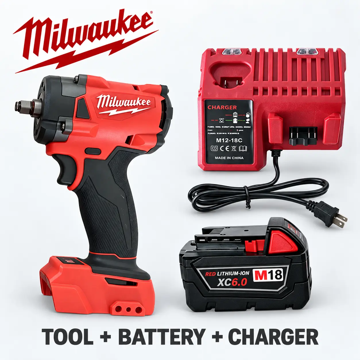 Milwaukee M18 3/8" Impact Wrench Kit - 4-Mode Control, Fast Stubborn Bolt Removal Tool for Automotive Repair