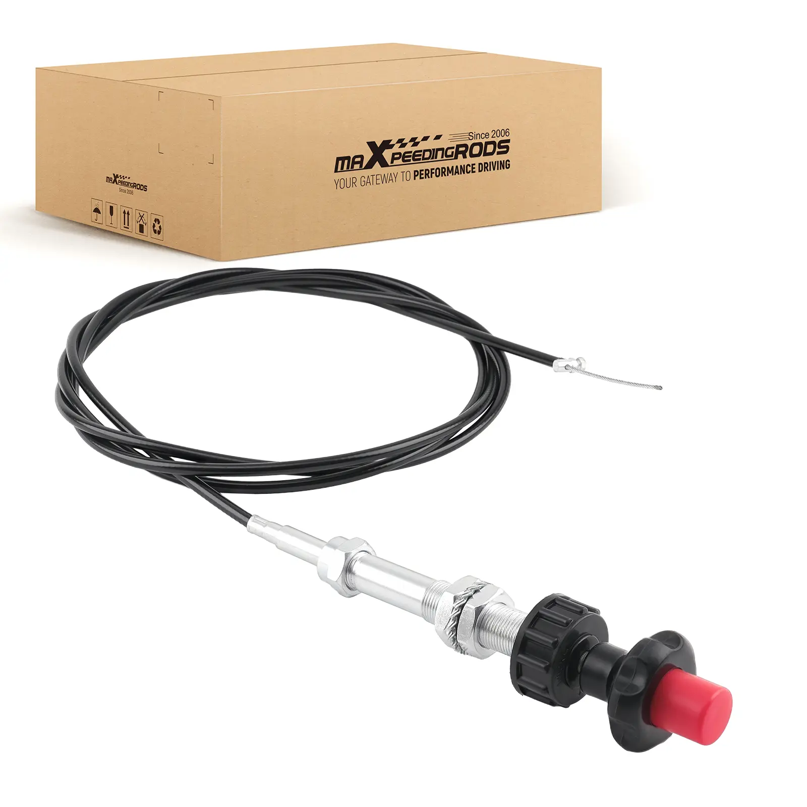 Adjustable Lock Control Cable with 2 in. Black Knob 10 FT Length 55204 Black New